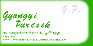 gyongyi purcsik business card